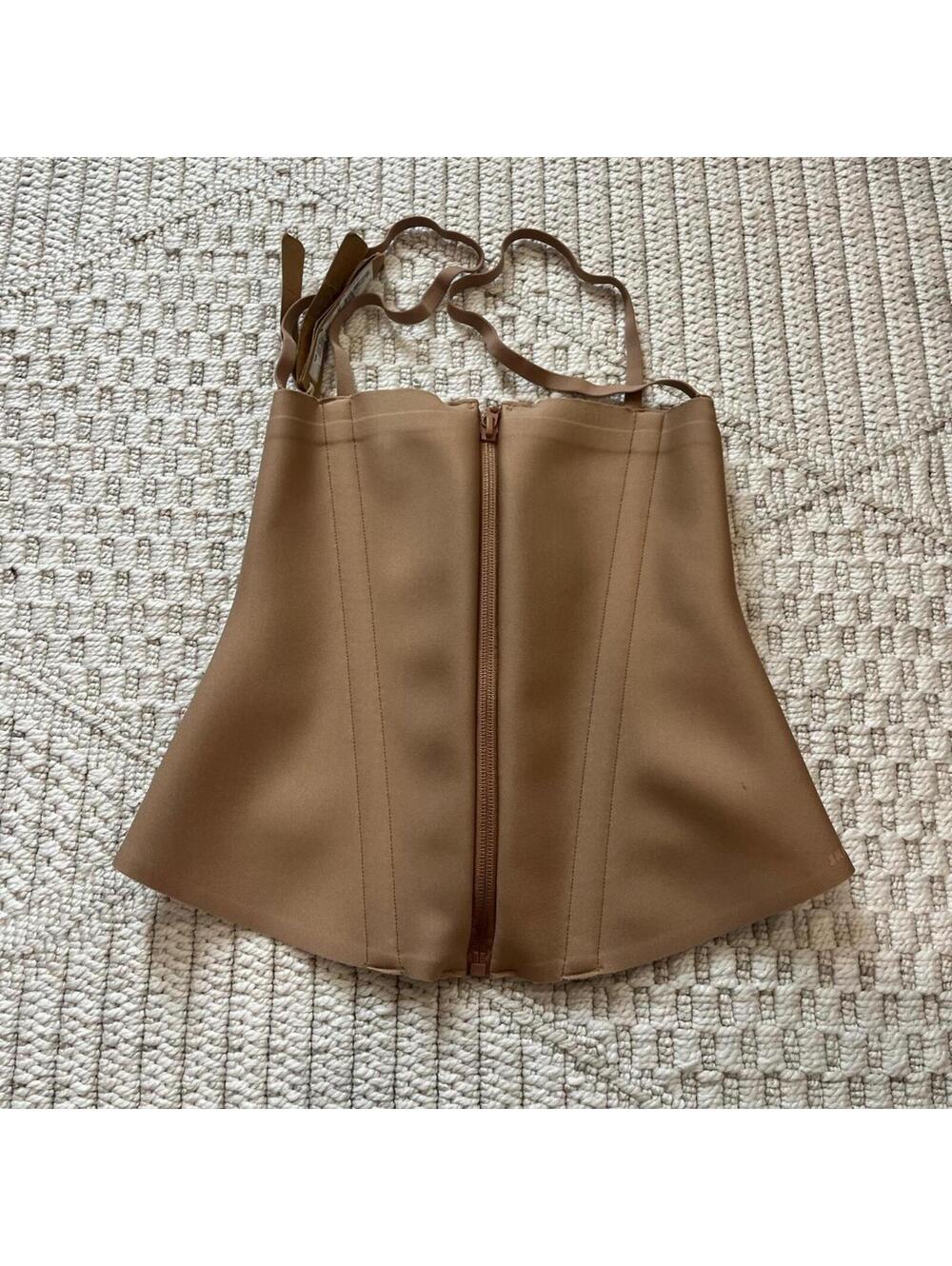 SKIMS Brown Sculpting Waist Corset Top